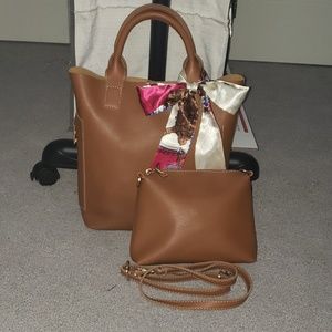 Brown 2 in 1 handbag
